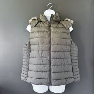 H&M Quilted Puffer Vest with Detachable Hood NWT 2XL